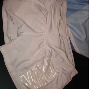 Nike athletic shorts, off white